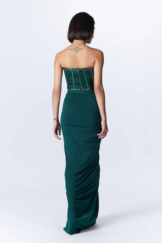 Harliv Black Corset Gown