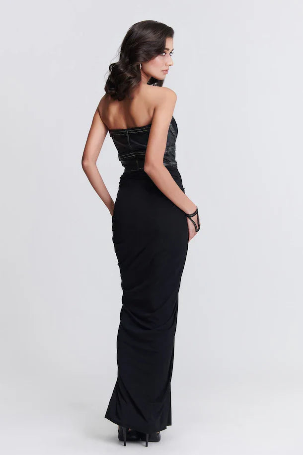 Harliv Black Corset Gown